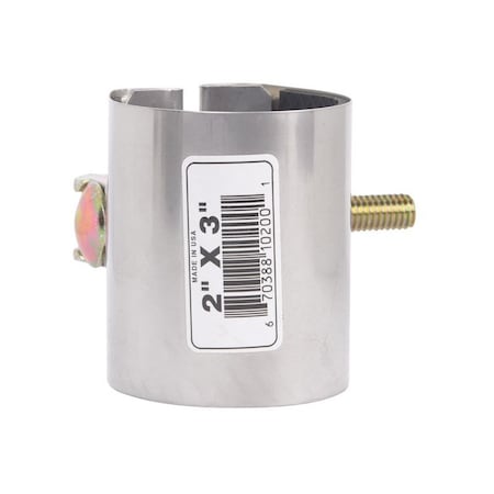 B & K B&K 2 in. Galvanized 430 Stainless Steel Pipe Repair Clamp 160-608
